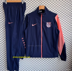 Barcelona NavyPink Full Zipper Windbreaker + Long Pants