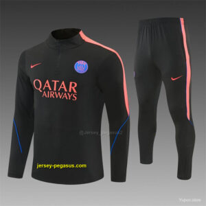 Player Version Paris Black Half Zipper Jacket+Long Pants