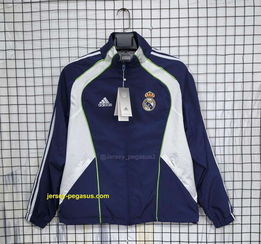 Real Madrid Blue Retro Windbreaker