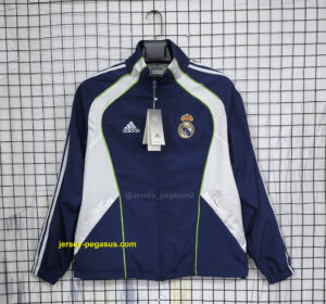 Real Madrid Blue Retro Windbreaker