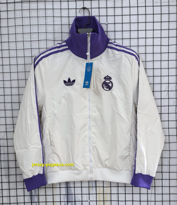 Real Madrid white Windbreaker Real Madrid white Windbreaker