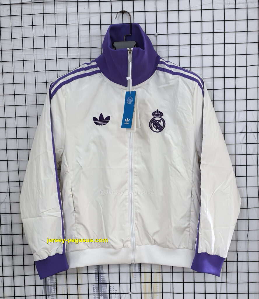 Real Madrid white Windbreaker