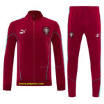 Portugal Red Full Zipper Jacket Tracksuit + Long Pants