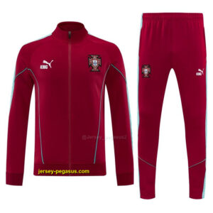 Portugal Red Full Zipper Jacket Tracksuit + Long Pants