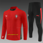 Portugal Red Half Zipper Jacket+Long Pants
