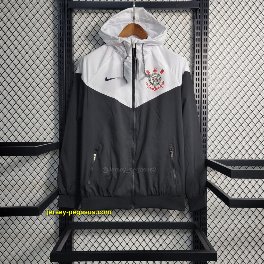 Windbreaker Corinthians black and white