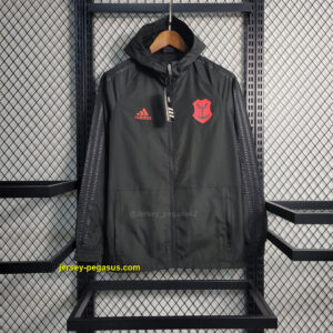 Windbreaker Flamengo black with red logo
