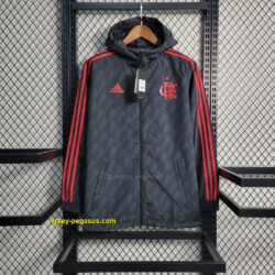 Windbreaker Flamengo dark gray with red logo