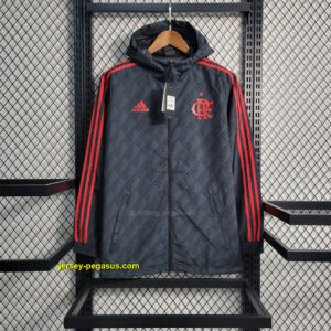 Windbreaker Flamengo dark gray with red logo