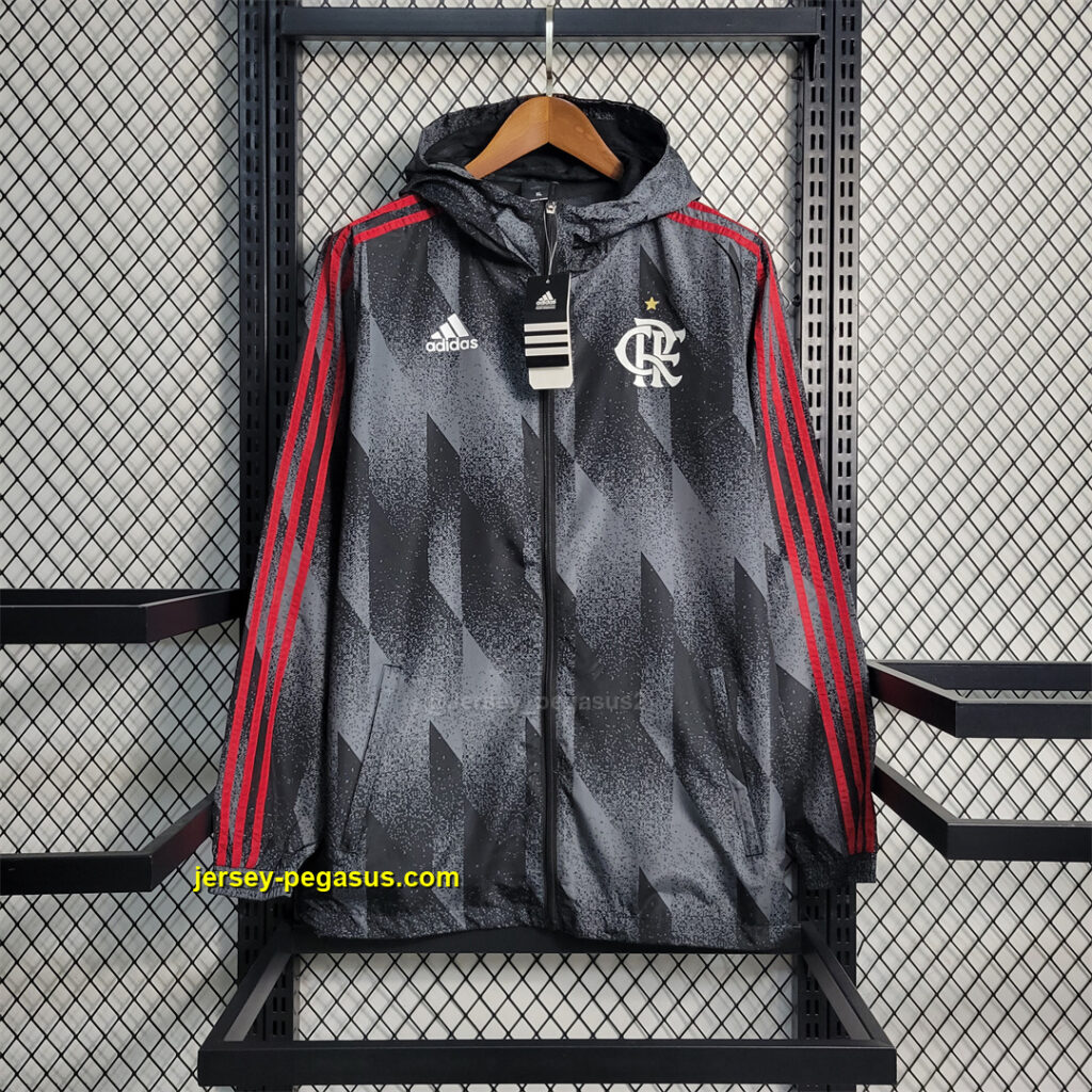 Windbreaker Flamengo gray with white logo