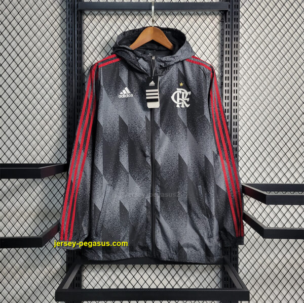 Windbreaker Flamengo gray with white logo Windbreaker Flamengo gray with white logo
