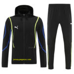 Puma Black Full Zipper Hooded Jacket Tracksuit + Long Pants