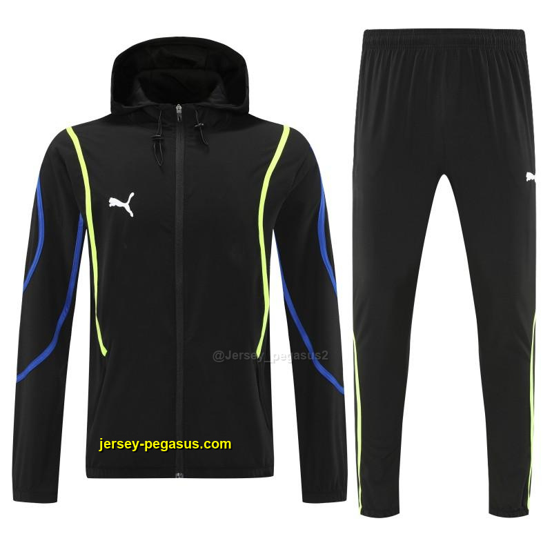 Puma Black Full Zipper Hooded Jacket Tracksuit + Long Pants Puma Black Full Zipper Hooded Jacket Tracksuit + Long Pants