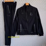 Real Madrid Black Full zipper Jacket Tracksuit+ long pants