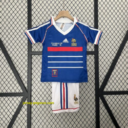 1998 France Home Kids Retro Kits World Cup Shirt Soccer Jerseys