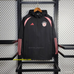 Bayern Munich Jacket Black Windbreaker