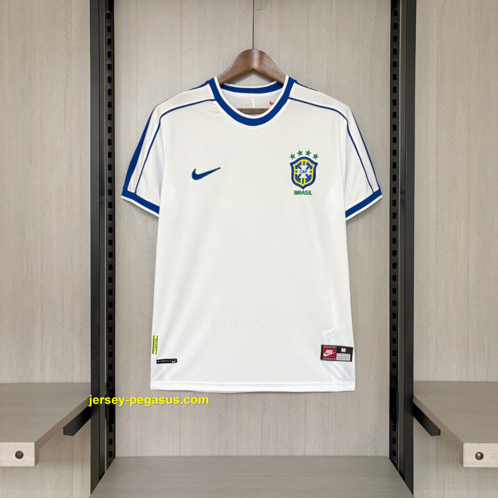 Retro 1998 Brazil White Jersey