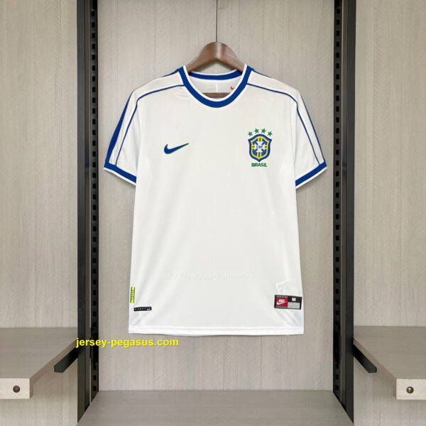 Retro 1998 Brazil White Jersey