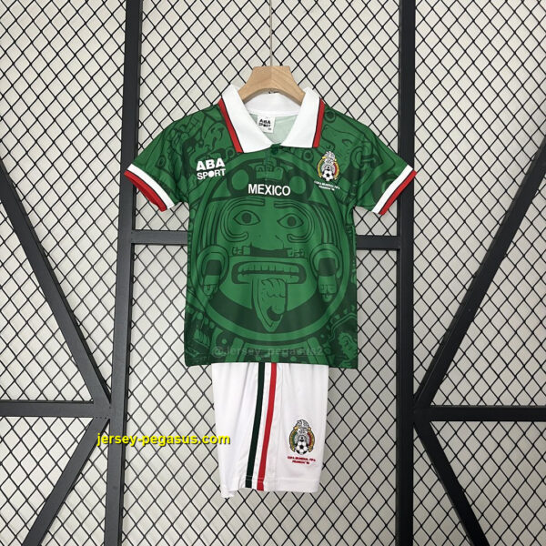 1998 Mexico Home Kids Retro Kits World Cup Shirt Soccer Jerseys 1998 Mexico Home Kids Retro Kits World Cup Shirt Soccer Jerseys