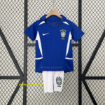 2002 Brazil Away Retro Kid Kits Youth Apparels