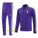 Real Madrid Purple Full Zipper Jacket +Long Pants