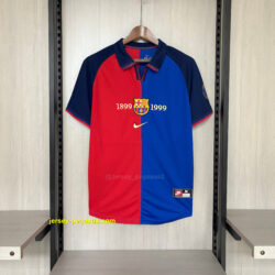 Retro Barcelona 1999-00 Home 100th Anniversary Jersey
