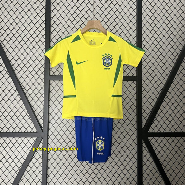2002 Brazil Home Retro Kids Kit World Cup Shirt Soccer Jerseys 2002 Brazil Home Retro Kids Kit World Cup Shirt Soccer Jerseys