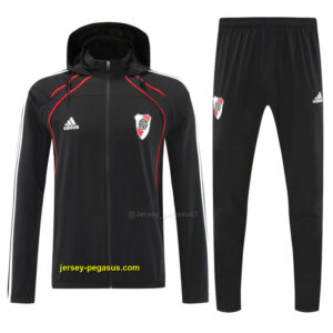 River Plate Black Full zipper Jacket Tracksuit+ long pants