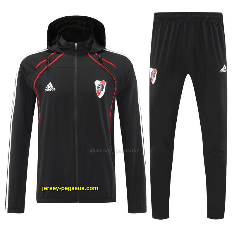 River Plate Black Full zipper Jacket Tracksuit+ long pants River Plate Black Full zipper Jacket Tracksuit+ long pants