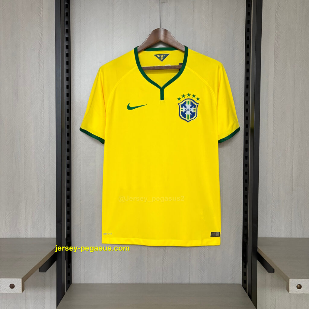 Retro Brazil 2014 Home Jersey,