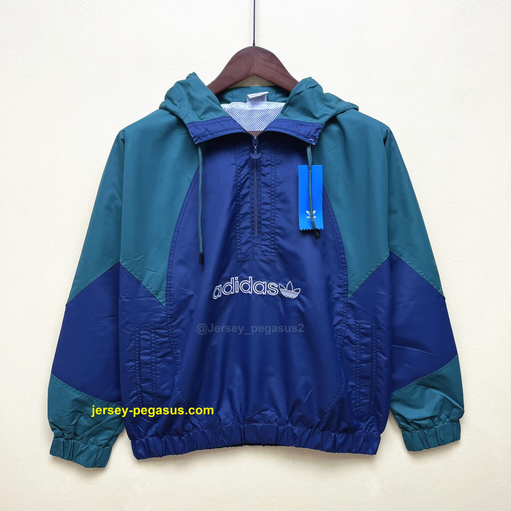 Adidas Hooded Casual Trench Coat Army Green