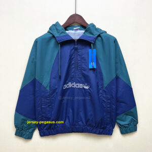 Adidas Hooded Casual Trench Coat Army Green