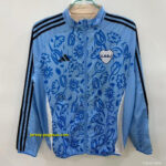 Boca Juniors Light BlueBeige with Floral Pattern Reversible Windbreaker