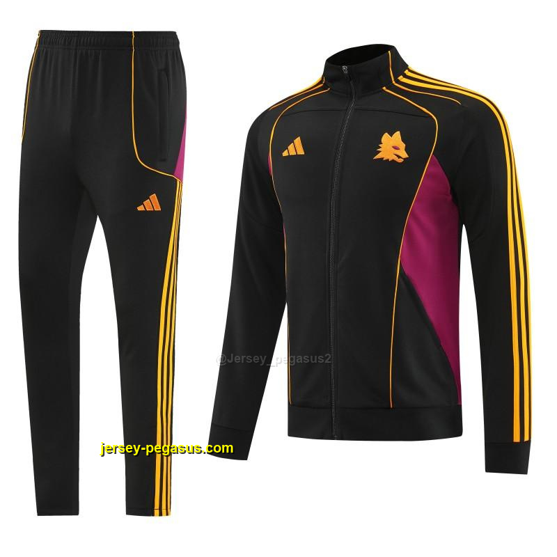 Roma Black Full Zipper Jacket+Long Pants Roma Black Full Zipper Jacket+Long Pants