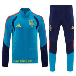 Spain Light Blue Full Zipper Jacket Tracksuit + Long Pants