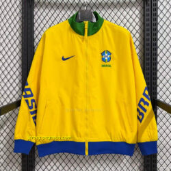 Brazil Yellow Full Zipper Windbreaker