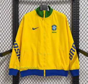 Brazil Yellow Full Zipper Windbreaker