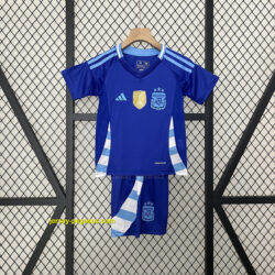 2024 Argentina Away Kid Kits Copa America Children Sets Football Replicas