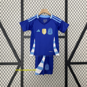 2024 Argentina Away Kid Kits Copa America Children Sets Football Replicas