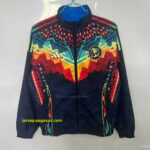 Club America Navy Blue with Aztec-Inspired Geometric Pattern Windbreaker