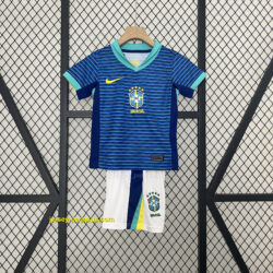 2024 Brazil Away Kid Kits Youth Apparels