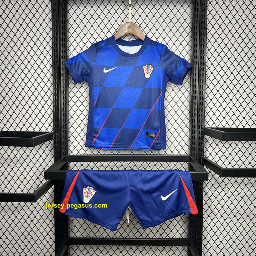 2024 Croatia Away Kid Kits Children Sets UEFA Euro Shirt Football Replicas