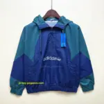 Adidas Hooded Casual Trench Coat Army Green
