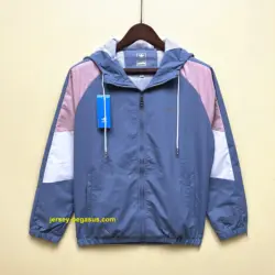Adidas Hooded Casual Trench Coat Silver