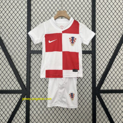2024 Croatia Home Kid Kits UEFA Euro Youth Apparels Soccer Jerseys