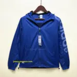 Adidas Trench Coat com capuz azul escuro