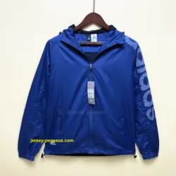 Adidas Trench Coat com capuz azul escuro