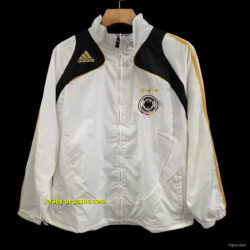 Germany White with Black Full Zipper Windbreaker