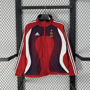 2006 France Retro Windbreaker Red Jackets
