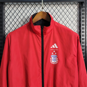 2024 Argentina Red and Black Reversible Windbreaker Double-Sides Jacket Supllier